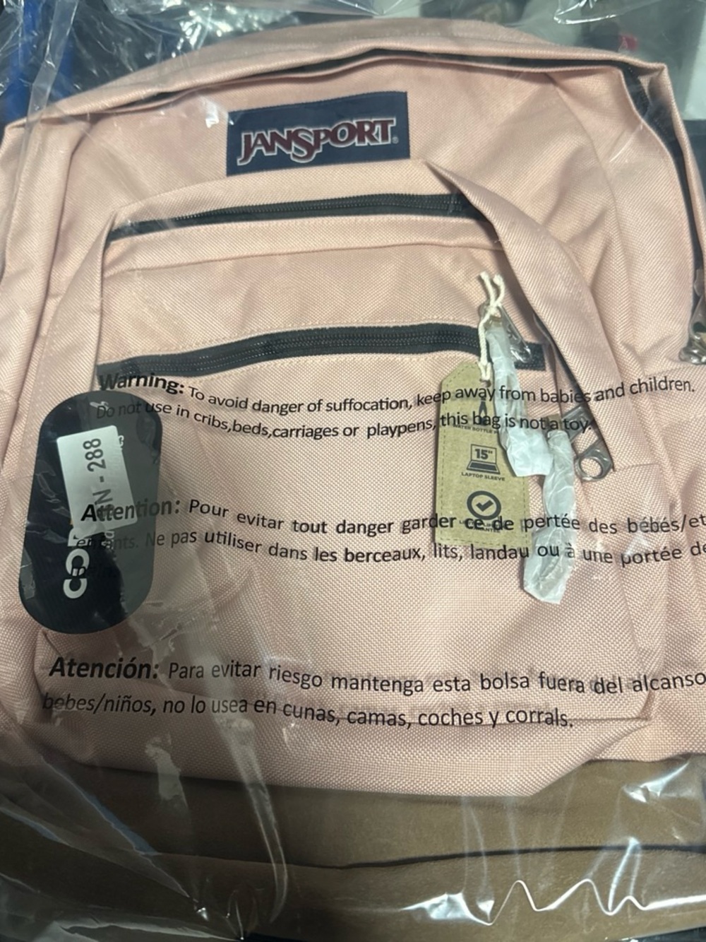 Jansport Dusty Pink Everyday Backpack with Front Zips